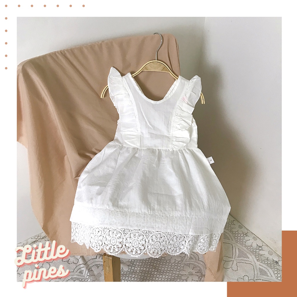 Váy trắng bé gái dự sinh nhật, ăn cưới, chụp ảnh (Size 2 - 6 tuổi)
