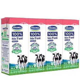 (CENS) vỉ sữa tươi Vinamilk 100% 180ml
