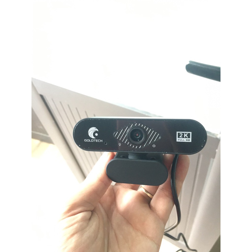 Webcam GOLDTECH Full HD 2K hình ảnh cực nét, có mic thu âm thanh chân thực, lọc ồn cho máy tính, PC, TV,...