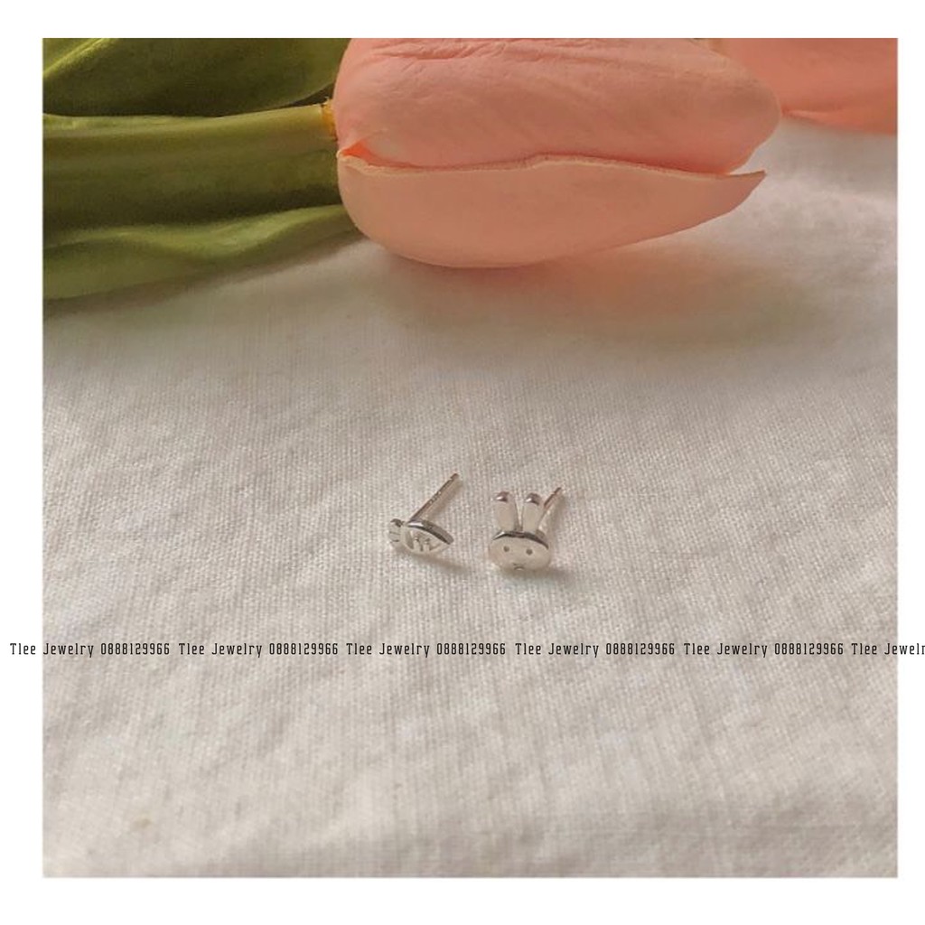 Khuyên tai bạc TLEE cà rốt, thỏ mini cute TleeJewelry B0282