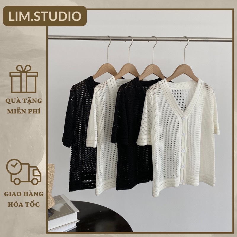 ÁO NÚT LƯỚI NGẮN TAY | lim.studio