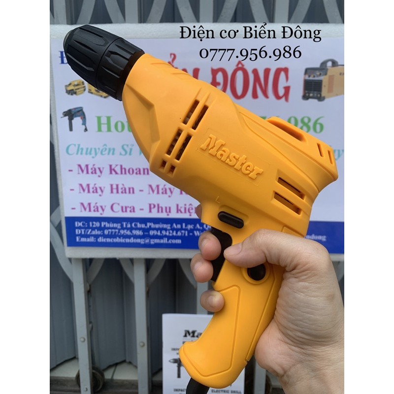 Máy khoan bắt vít ♥️ FREESHIP ♥️ Máy khoan Master 10-01 10 ly khoan gỗ tường bắt vít mẫu vàng đen mới nhất