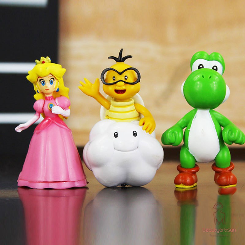 Set mô hình đồ chơi nhân vật trong game Super Mario bằng chất liệu PVC xinh xắn