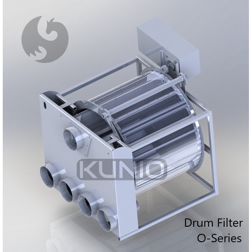 DRUM HỞ. MÁY LỌC DRUM FILTER 40 KHỐI/H. KUNIO FILTER. O-Series 40 m³/h. Sự lựa chọn số 1 của các trạ