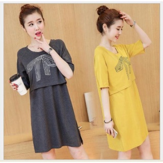 Váy bầu cho con bú cotton đẹp!