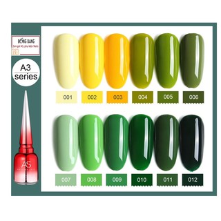 Sơn AS maù vàng chanh , xanh lá sét 12 màu ( mã A3)