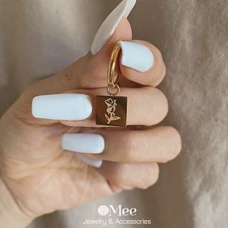 Bông tai nữ MEE hoa hồng Vintage Rose Hoops - E6517