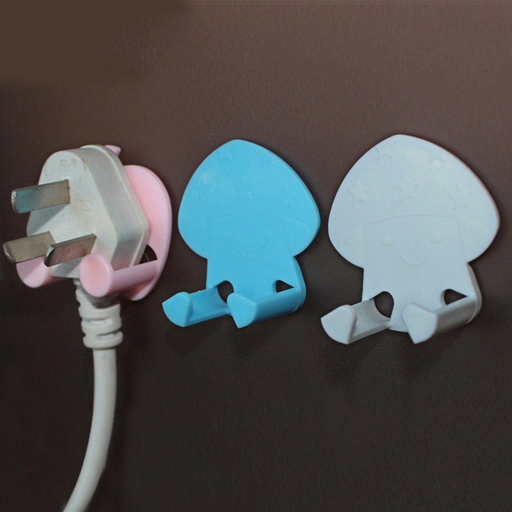 Bộ 6 móc treo dán tường gắn phích cắm điện và balo tiện dụng