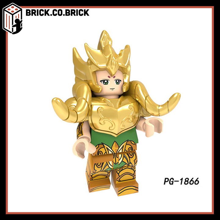 Minifigure Các vị thần và Hiệp sĩ Saint Seiya Đồ chơi Lắp Ráp 12 Cung Hoàng Đạo Phiển Bản Giáp Vàng Siêu Đẹp PG8212