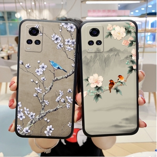 Compatible For Samsung Galaxy A14 A34 A54 M23 M33 A22 A32 A52 A52S M22 M32 M12 A12 A03S A02S S8 S9 S10 Plus S20 FE M51 M21 M31 M20 M30S Ốp điện thoại cho Chinese Style Beautiful Plum Blossom Peony Bird