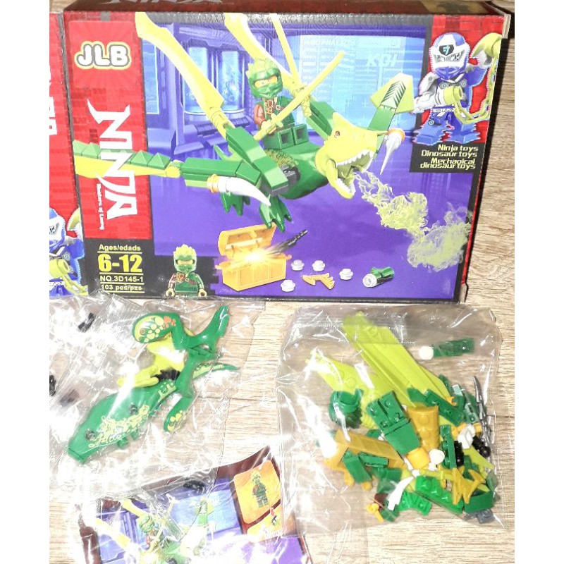 Lắp ráp 1 hộp LegoNinja Cưỡi Khủng Long Săn kho báu 3D145 rất đẹp