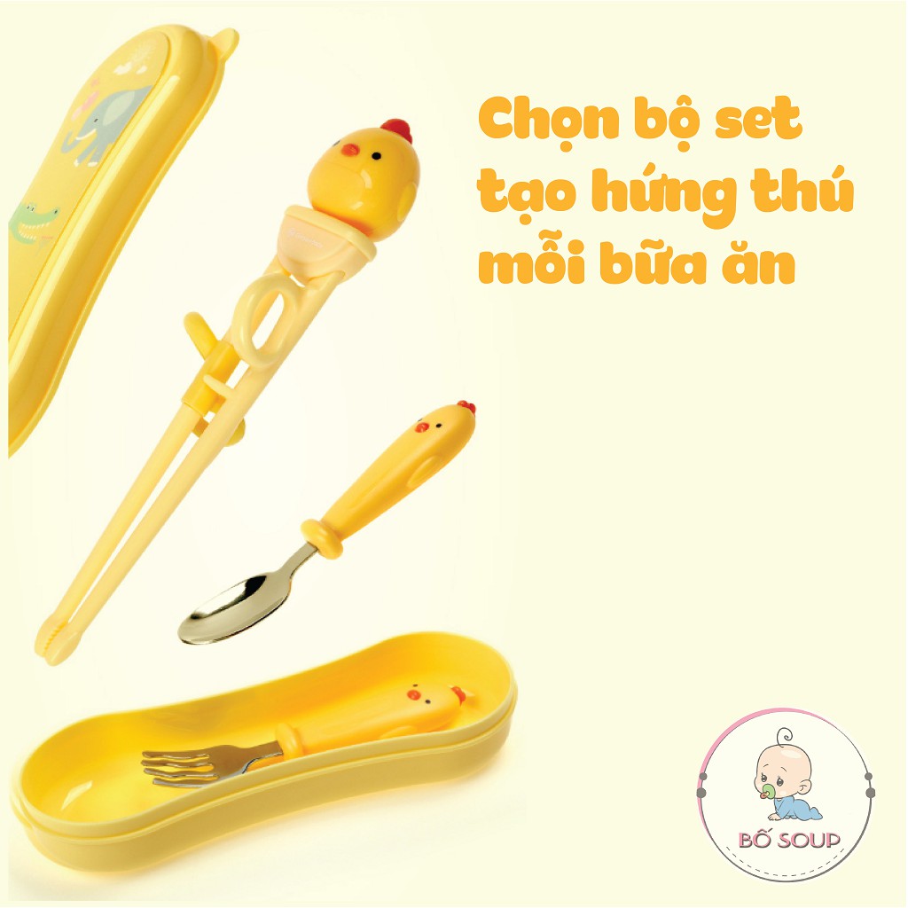 Bộ thìa, đũa tập ăn cho bé hãng Goryeo Baby Shop Bố Soup