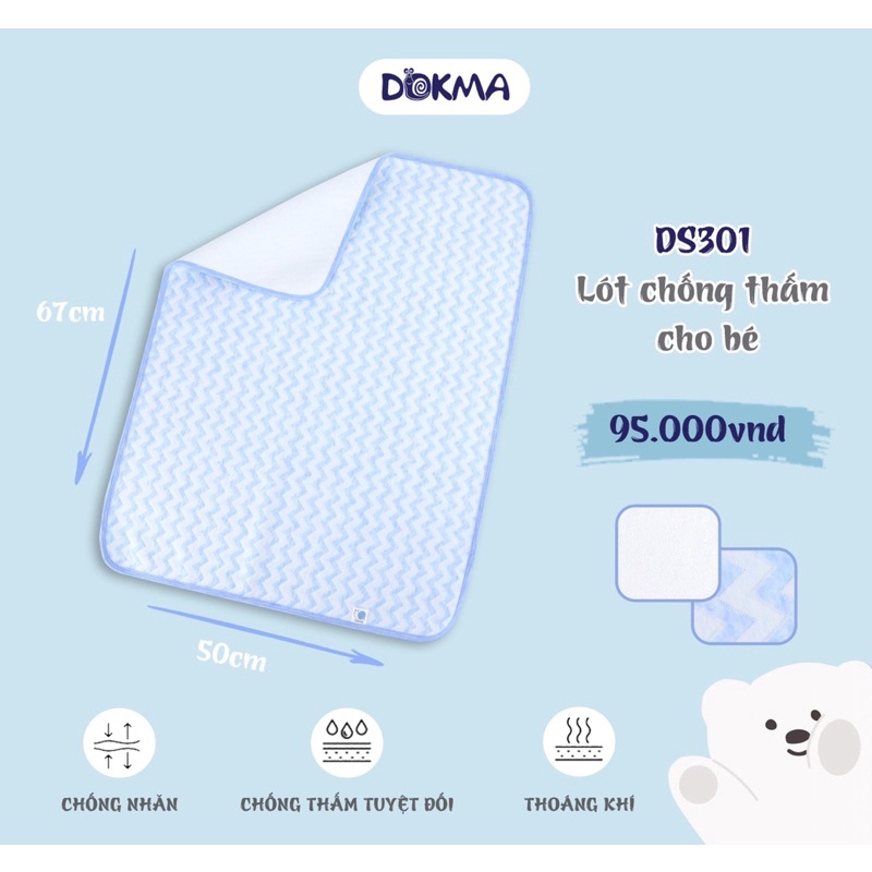 Lót chống thấm cho bé Dokma 4 lớp (50 cm *67 cm)