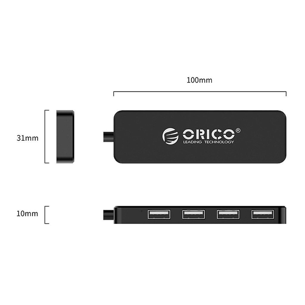 Bộ chia USB Orico HUB 4 cổng FL01 - Bảo hành chính hãng 12 tháng