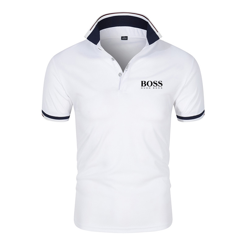 Hugo Boss Áo Thun Polo Tay Ngắn Họa Tiết Kẻ Sọc Cổ Điển Thời Trang Mùa Hè Cho Nam Size M-4Xl