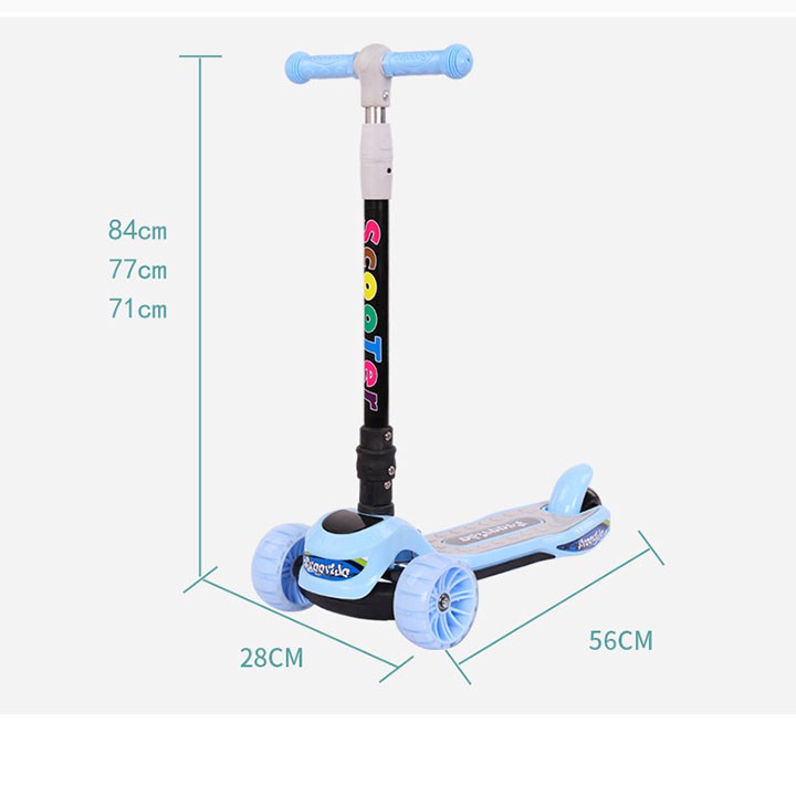 Xe trượt scooter, xe scooter có bánh Phát sáng, phát Nhạc