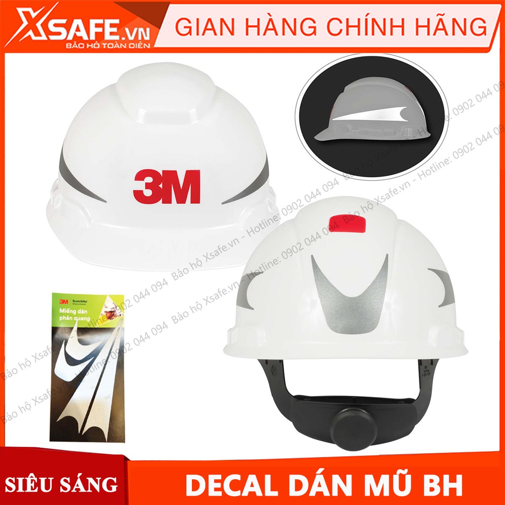 Decal phản quang 3M dán mũ bảo hộ, nón bảo hiểm, siêu sáng, tăng an toàn khi chạy xe, lao động ban đêm