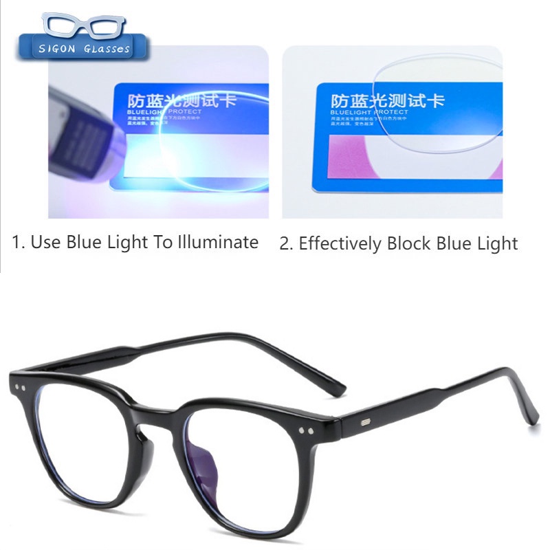 Kính Mát Gọng Vuông Chống Bức Xạ Thời Trang Cho Nam Nữ