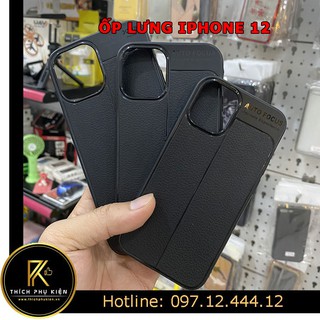 Ốp Lưng iPhone 12/12 Mini/12 Pro/12 Pro Max Giả Da AutoFocus Chống Sốc Chống Bẩn