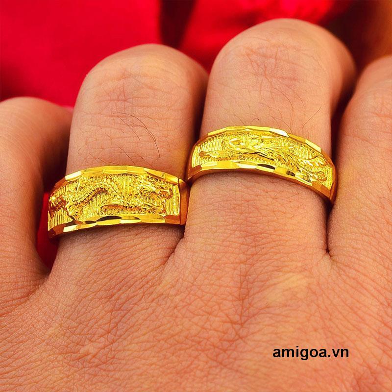 ✨✨Nhẫn hở mạ vàng giả hình rồng phượng hoàng cho nam nữ