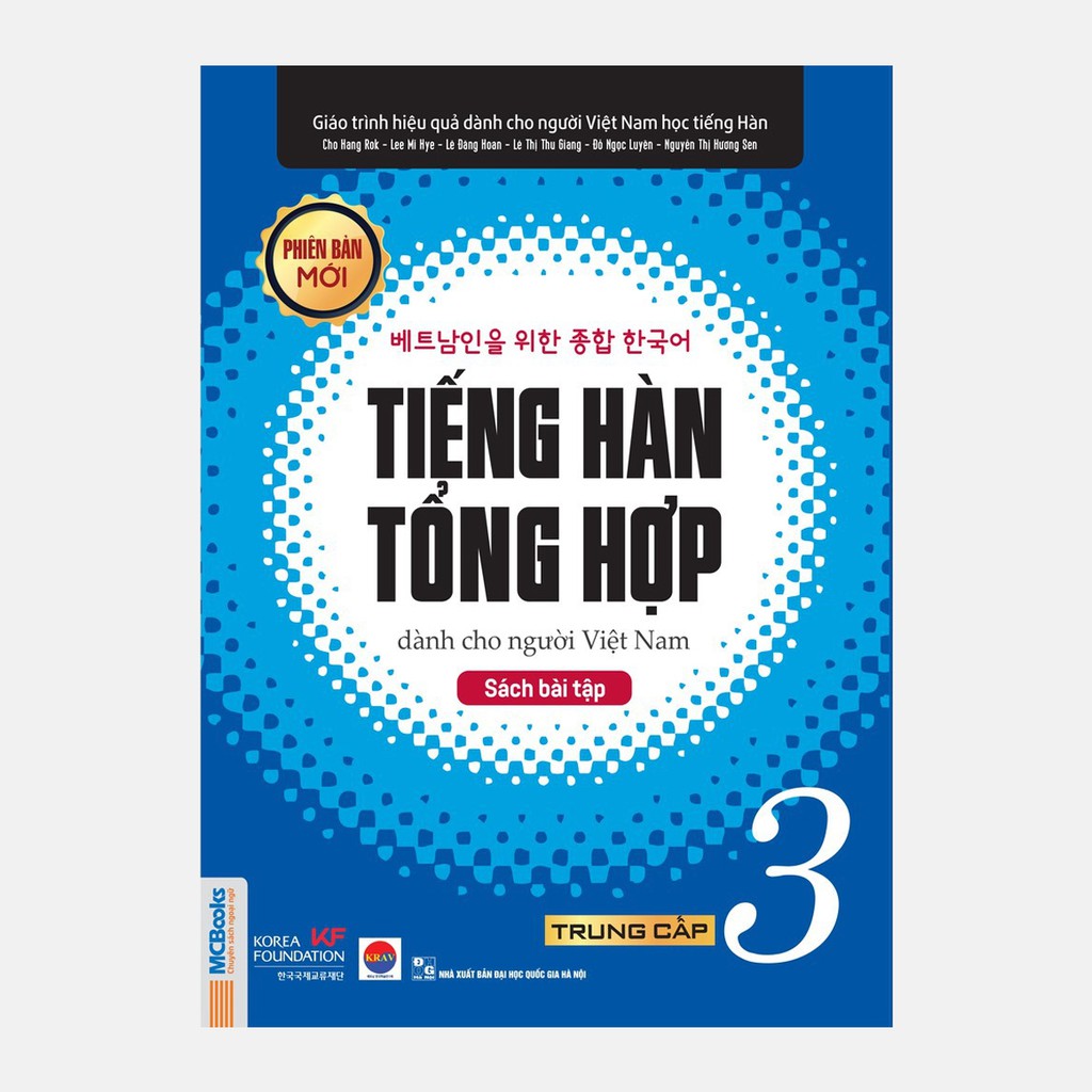 Sách - Giáo trình tiếng Hàn tổng hợp dành cho người Việt Nam Trung cấp 3 (Bản 1 màu) - Sách Bài Tập