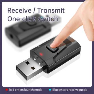 4 In 1 Bluetooth 5.0 Audio Receiver Transmitter Mini 3.5mm AUX RCA Jack Wireless Adapter