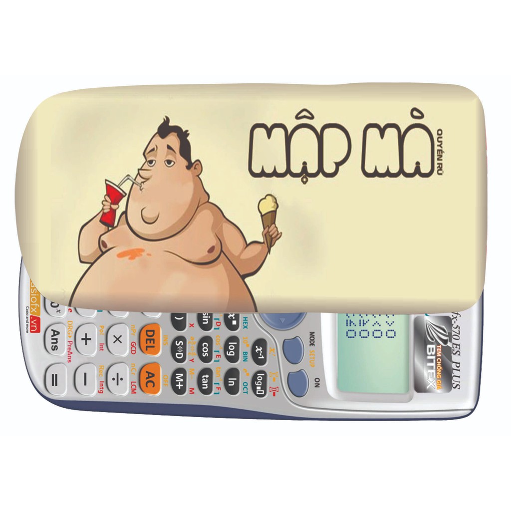 Hình dán máy tính casio độc đáo