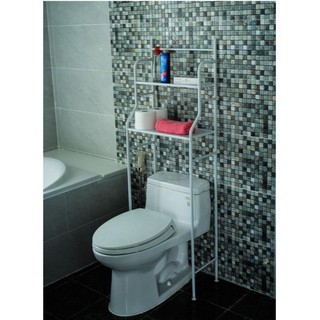 Kệ phía sau bồn cầu.