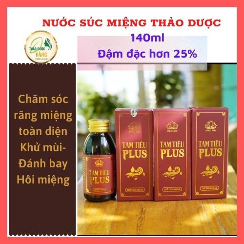 Nước Súc Miệng Tam Tiêu Plus, Khử Mùi, Thơm Miệng, An Toàn Hiệu Quả - 100% Thảo Dược Thiên NhiênIThaoduocvang