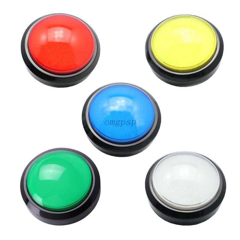 Nút Nhấn Vòm Lớn 100mm Có Đèn LED Cho Máy Chơi Game Arcade