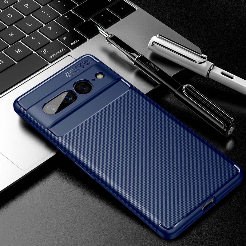 Ốp Điện Thoại TPU Dẻo Sợi Carbon Tản Nhiệt Bảo Vệ Camera Cho Google Pixel 7 6 6a Pro