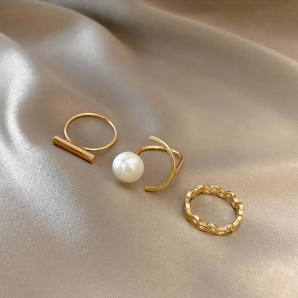 EXPEN Nhẫn Thiết Kế Bất Đối Xứng Thời Trang Hàn Quốc Cá Tính Cho Nữ