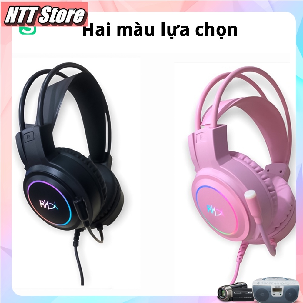 Tai nghe chuyển Game chụp tai có mic RKX chống ồn cao cấp NTT Shop