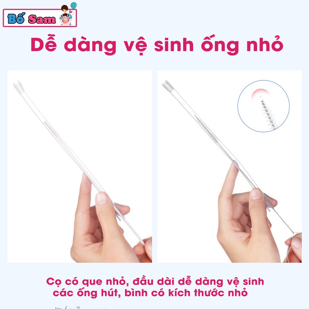 Bộ cọ bình sữa bọt biển 6 chi tiết, cọ mút xốp rửa núm bình cho bé Shop Bố Sam