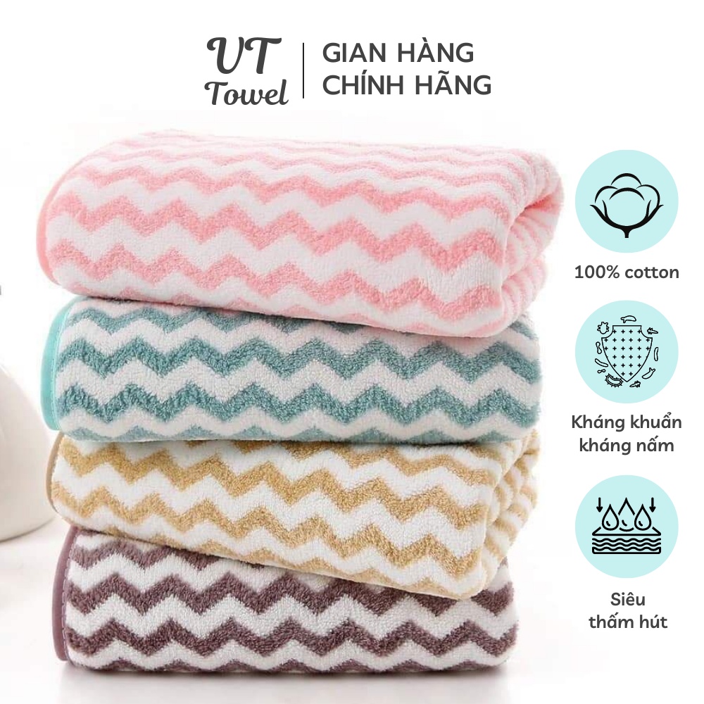 Khăn Tắm Cho Bé Xuất Hàn Sợi Bông Siêu Mềm Siêu Thấm Hút Kích Cỡ Lớn Cho Gia Đình KT0201