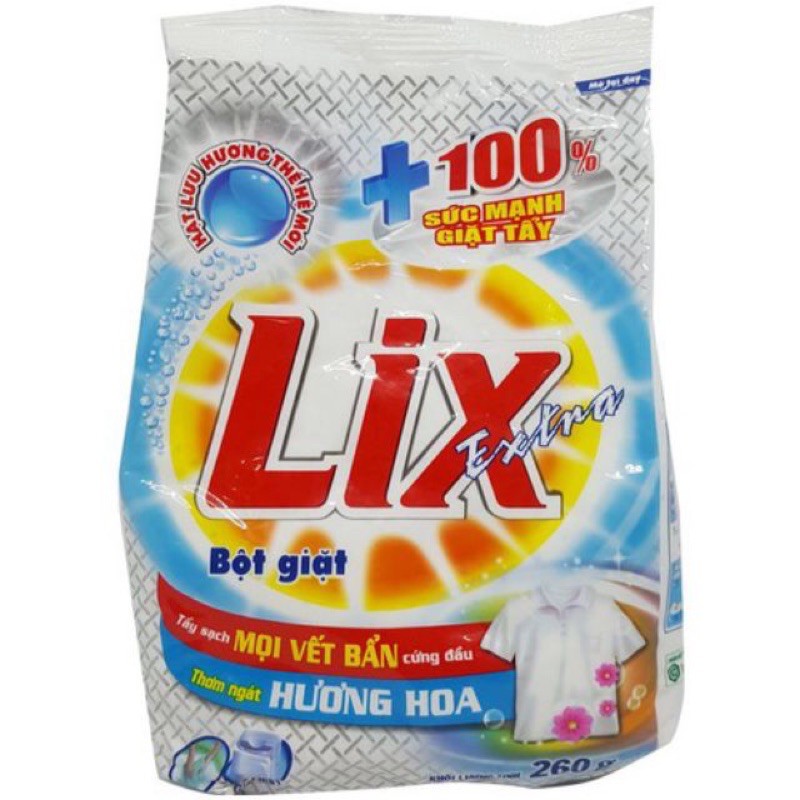 Bột giặt Lix Siêu Sạch gói Extra 260g/Chanh 300g Giao Ngẫu nhiên