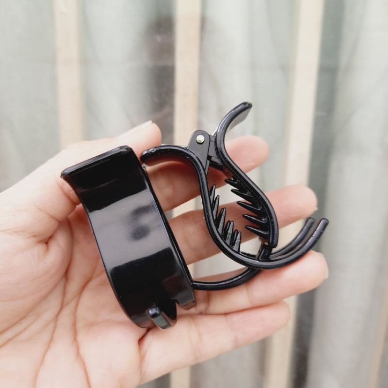 Lố 12 kẹp tóc 3 răng bóng màu đen