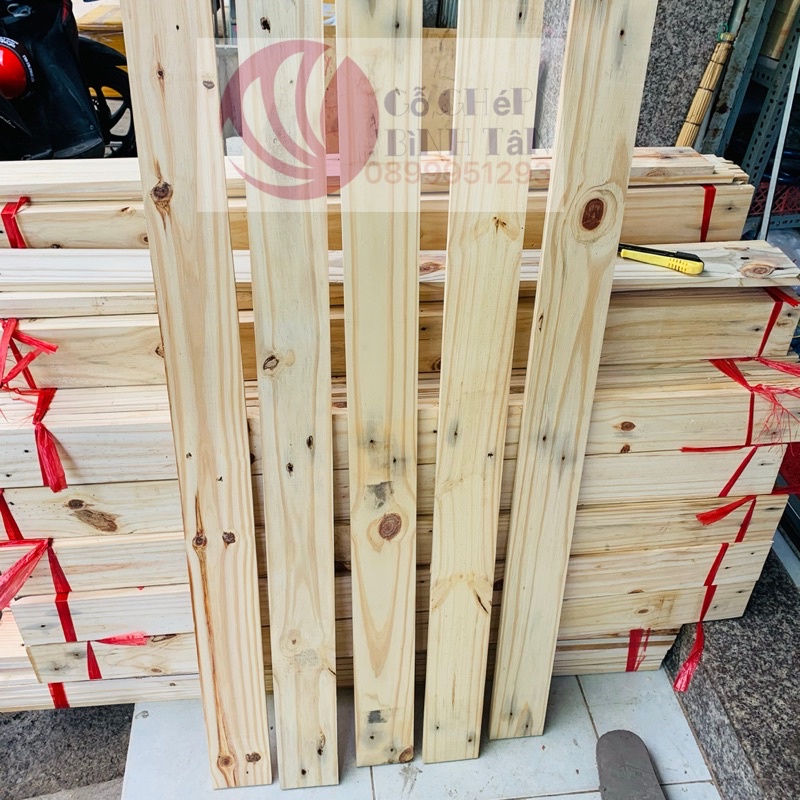 Gỗ thông pallet bào 4 mặt r9,5cm *d60cm*dày1,5cm