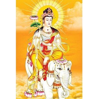 Tranh đính đá toàn bộ tranh phật phổ hiền bồ tát.