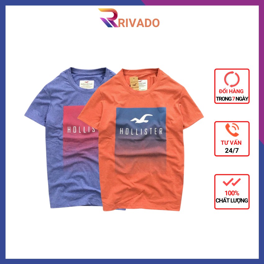 Áo phông nam đẹp cổ tròn tay ngắn basic chất cotton in họa tiết áo phông nam không cổ holister RIVADO TL26