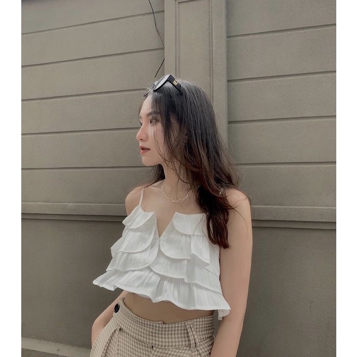 ÁO CROTOP HAI DÂY XẾP TẦNG SAKURA