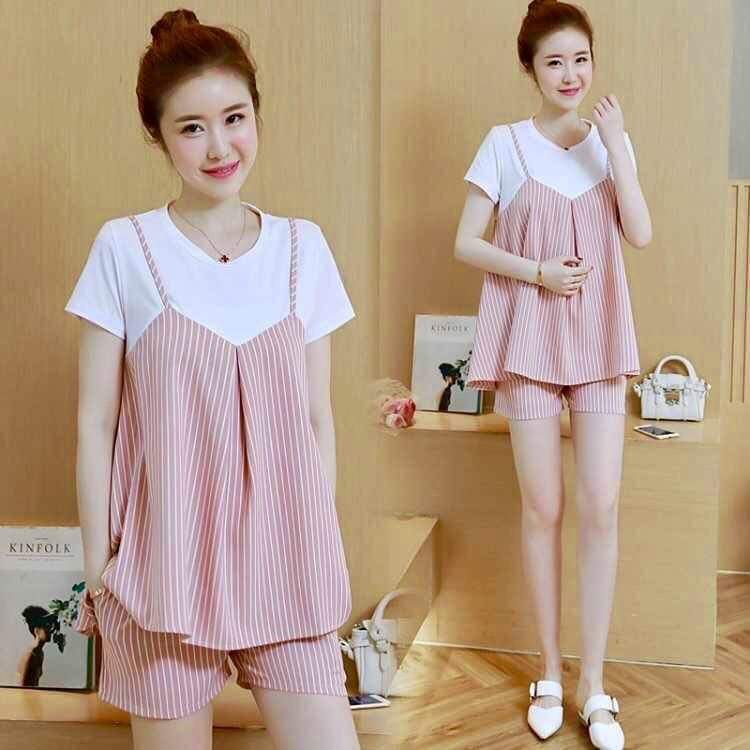 bộ đồ pink bầu xinh xắn