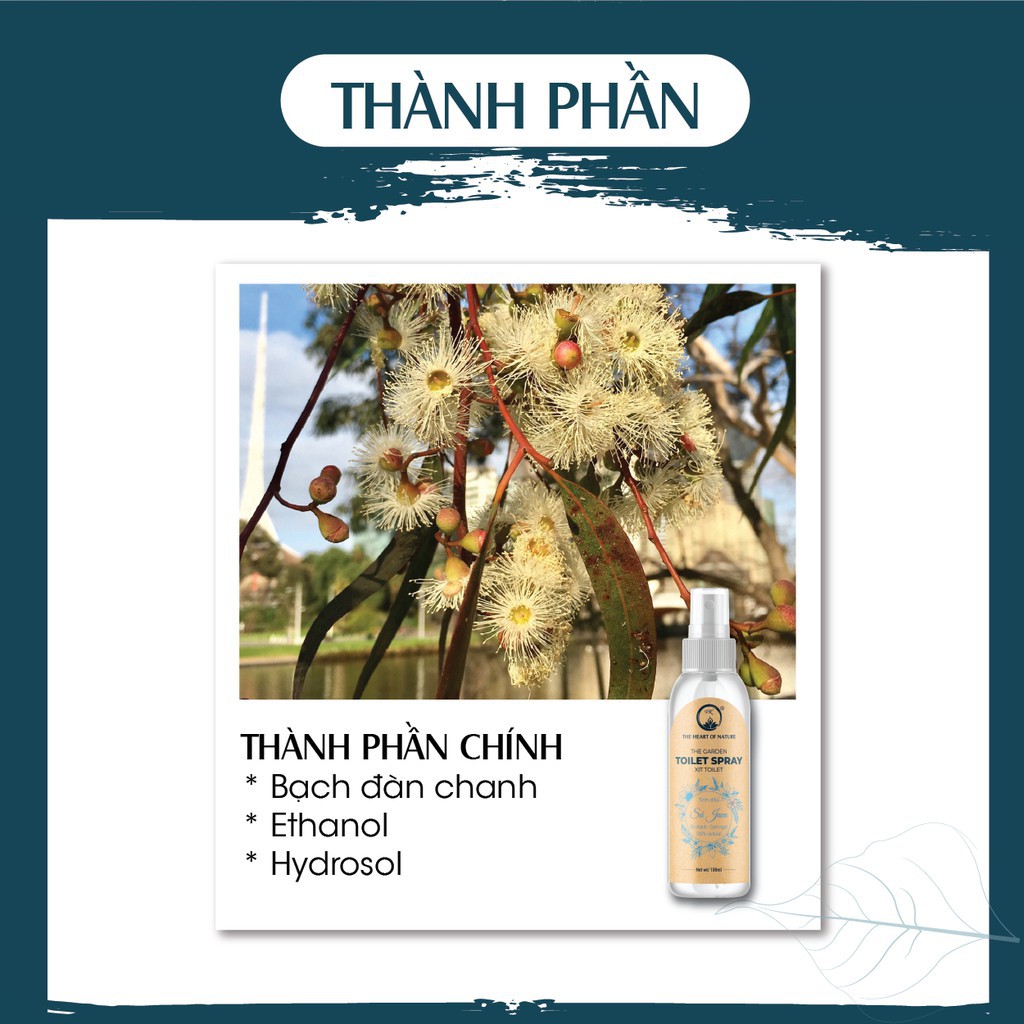 [TẶNG TINH DẦU TREO 7ml] Bình xịt khử mùi toilet hương Bạch Đàn Chanh PK 30/100ml - khử mùi, diệt khuẩn