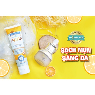 Combo Sạch Mụn, Sáng Da (Sữa Rửa Mặt + Serum), Chăm sóc da mụn Acne Fast