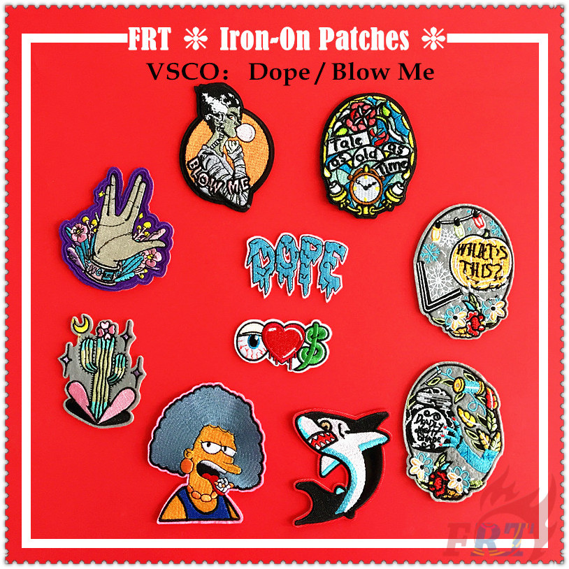 1 Sticker Ủi Thêu Chữ Vsco: Dope / Ube Me