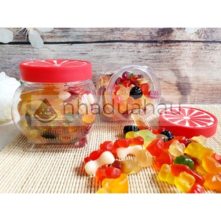 Một hủ kẹo dẻo trái cây mix vị Mini ChipChip Hongkong hủ 300g
