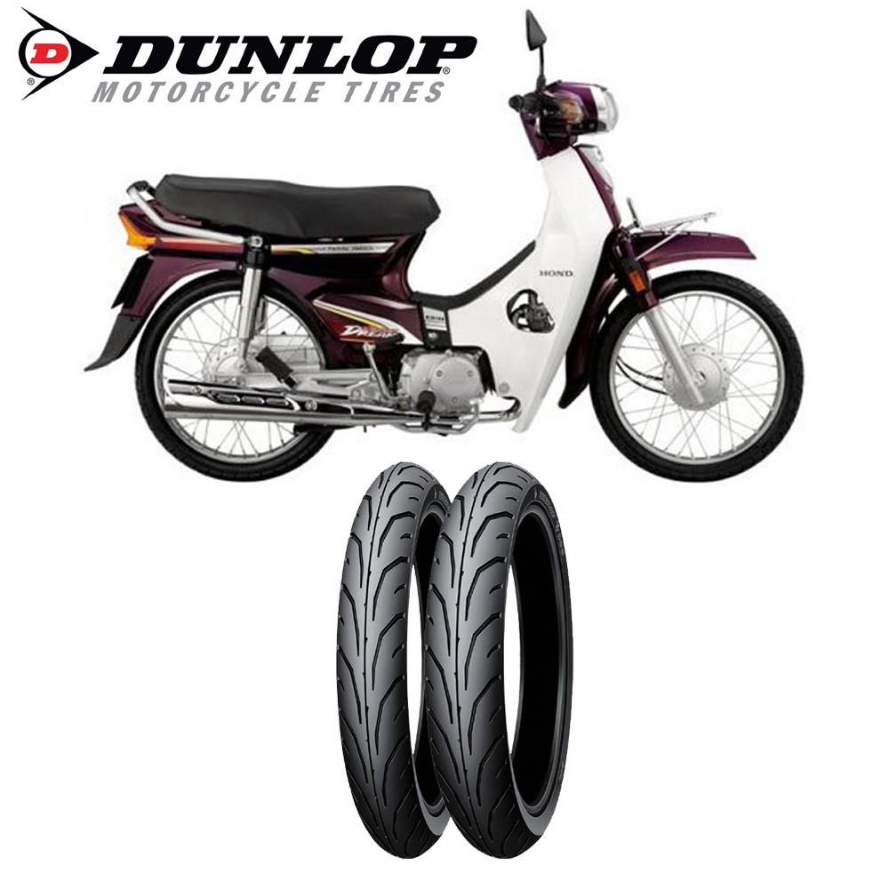 Lốp xe Dream II / Dream Thái / Sirius Hãng Dunlop dòng gai TT900 loại dùng săm - Xuất xứ Indo