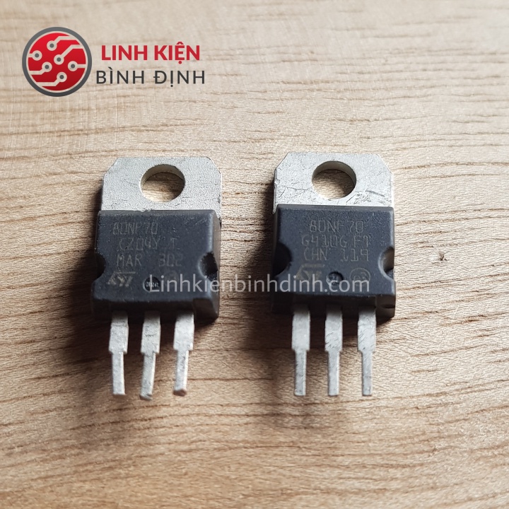 MOSFET 80NF70 N-CH 80A 70V TO220 hàng tháo máy