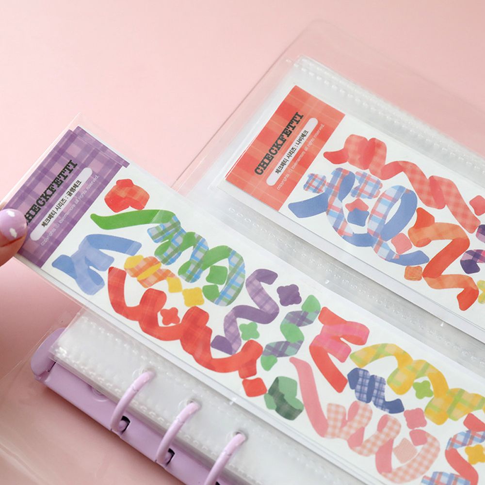 LLOYD Multi Function Stickers Album School Binder Notebook Stickers Binder Transparent Loose Leaf Agenda Journal Stickers Organizer Card Collection Photocards Organizer