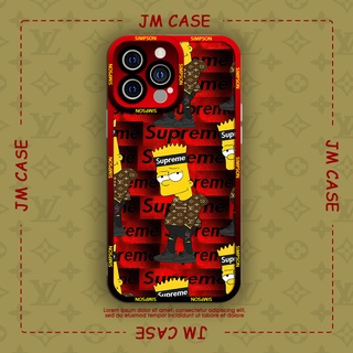 Ốp lưng iphone samsung xiaomi oppo cạnh vuông JM CASE Simpson hoạt hình xinh xắn8plxxs111213promax